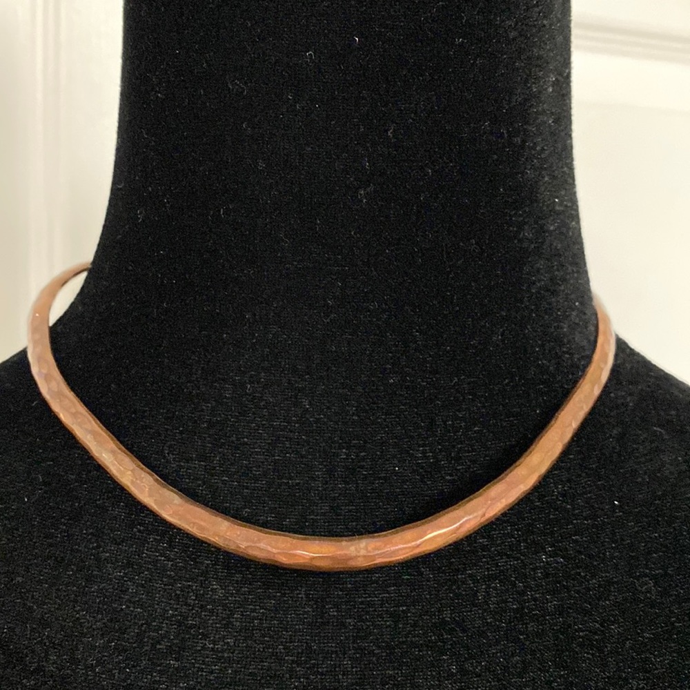 Vintage Brass v- shape chocker necklace